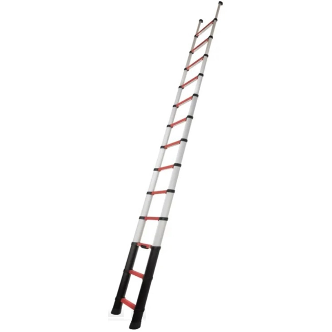 Vendita online Scala telescopica 13 gradini ultracompatta RESCUE LINE ROSSO/NERA